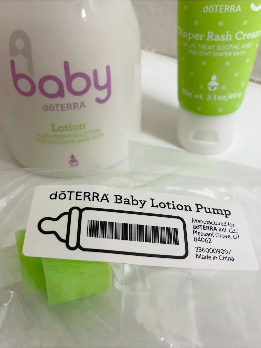 dōTERRA Baby Lotion (pump included) and Diaper Rash Cream Set